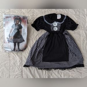 Super Cute Forum Novelties Dark Rag Doll Halloween Costume Girls Size M 8-10